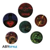 DC COMICS - Badge Pack – Justice League logos  X4