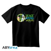 RICK AND MORTY - Unisex blackTshirt - Peace Among Worlds