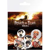 ATTACK ON TITAN - Badge Pack - Chibi Characters X4*