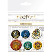 HARRY POTTER - Badge Pack - Crests X4*
