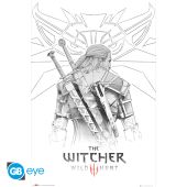 THE WITCHER - Poster Maxi 91.5x61 - Geralt Sketch*