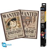 ONE PIECE - Set 2 Posters Chibi 52x38 - Wanted Luffy & Ace x4