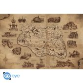SKYRIM - Poster Maxi 91.5x61 - Illustrated Map