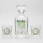 RICK AND MORTY - Set Decanter + 2 glass 