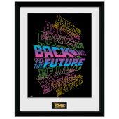 BACK TO THE FUTURE - Framed Print - Neon (30x40) x2