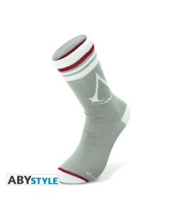 ASSASSIN'S CREED - Socks - Grey - White - Crest*