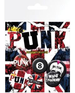 PUNK - Badge Pack - Union Jack X4