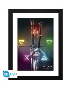 THE WITCHER - Framed Print Signs & Swords (30x40) x2