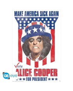 ALICE COOPER - Poster «Cooper for President» roule filme (91.5x61)