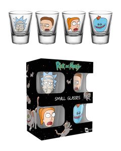 RICK AND MORTY - Set of 4 shooters - Faces*