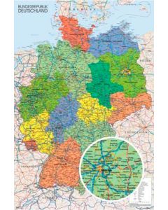 GERMANY MAP - Poster  (91.5x61)*