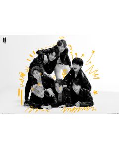 BTS - Poster Black and White Scribble (91.5x61)