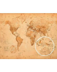 WORLD MAP - Poster Antique Style (50x40)*