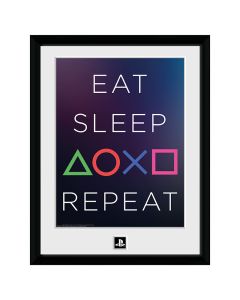 PLAYSTATION - Framed Print Eat Sleep Repeat (30x40) x2