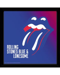 THE ROLLING STONES - Framed Print 12x12 - Blue and Loneso*